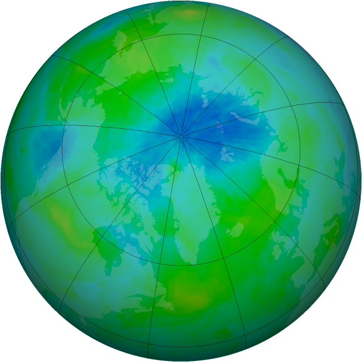 Arctic ozone map for 10 September 2000